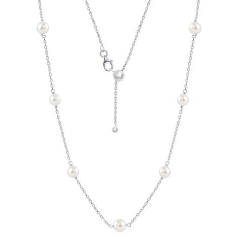 Dainty Pearl Rhodium Plated 925 Sterling Silver Waistchain – Zavya