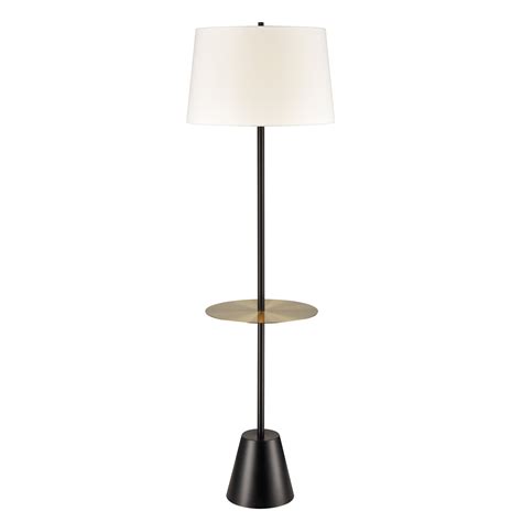 Everly Quinn 64'' Black Tray Table Floor Lamp | Wayfair