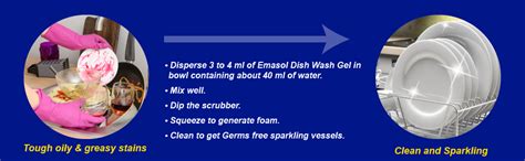EMAMI EMASOL Dish Wash Gel with Lemon & Tamarind, Removes Grease, Lemon ...