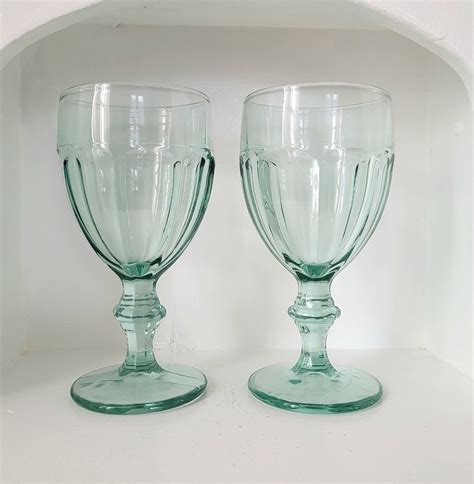 Gibraltar Spanish Green Water Tumbler Glass Set Duratuff Vintage Green ...