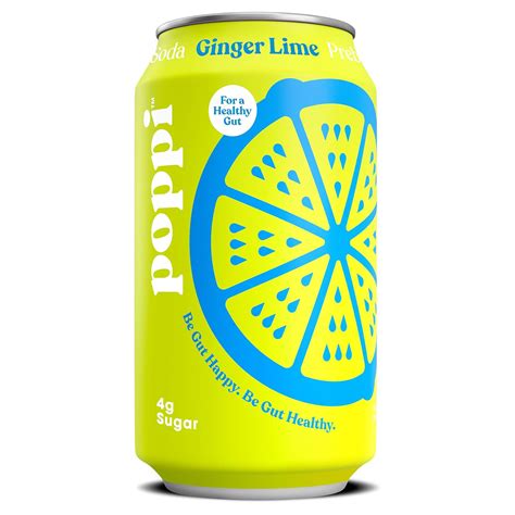 Buy Poppi Lime Ginger Prebiotic Soda, 12 Fl Oz Online at Lowest Price ...