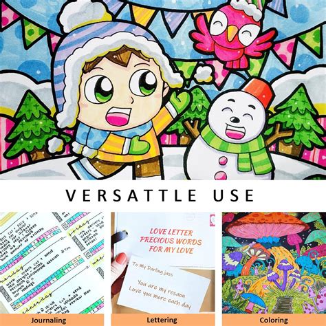 Buy Swemos Markers for Adult Coloring Book, 24 Colors Art Markers Set ...
