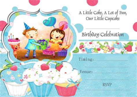 Askprints Birthday Metallic Card Invitations with Envelopes - Kids ...