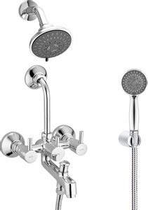 Alton 3-IN-1 Wall Mixer With 5-Function Overhead Shower and Hand Shower ...