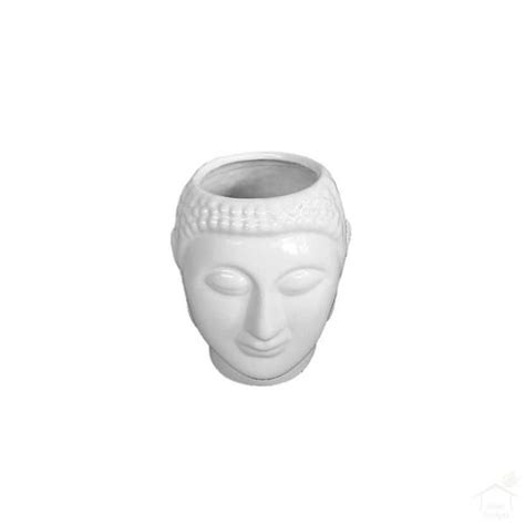 Buddha White Ceramic Pot Online with Home Delivery