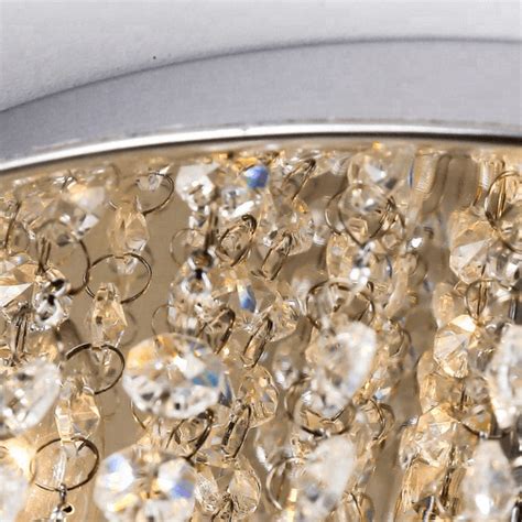 Ellipse Chrome Square Flush Mount Crystal Chandelier – Lumora Lights