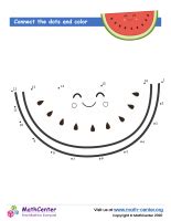 Watermelon Dot To Dot To 20 | Coloring Activities | Math Center