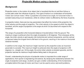 Image result for Projectile Motion Using Tracker