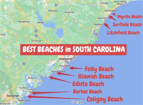 South Carolina Coast Line Map at Amanda Worthen blog