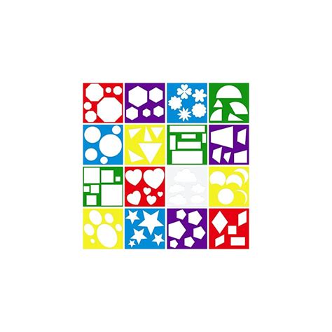 Epakh 16 Pieces Stencils for Kids Geometric Shapes India | Ubuy