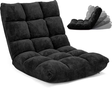 QRKD Floor Chair with Back Support, Foldling Gaming Sofa Chair with ...