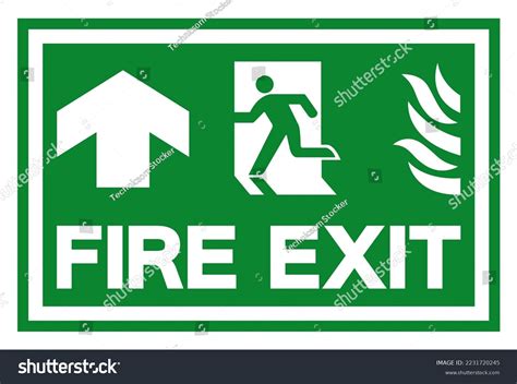 Fire Exit Symbol Sign Vector Illustration Stock Vector (Royalty Free ...
