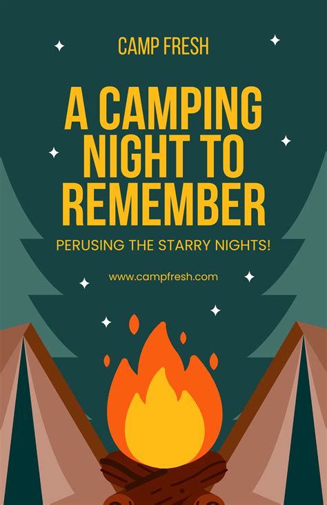 Free Camping Poster Templates, Editable and Printable