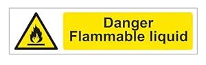 Danger Flammable Liquid Sign - Waterproof Sticker Sign : Amazon.in ...