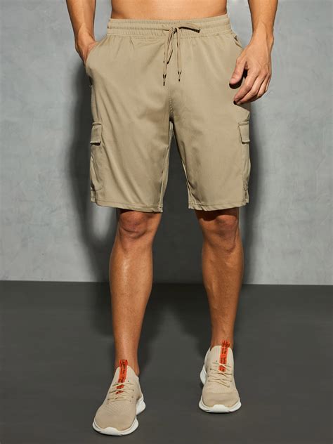 Men Solid Slim Fit Shorts with TS FLEXI