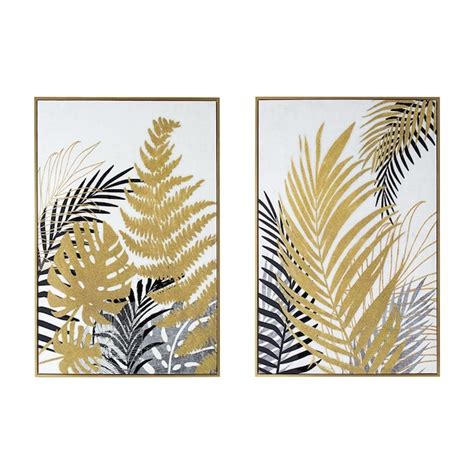 A&B Home Natural Framed 35.4-in H x 23.6-in W Botanical Painting on ...