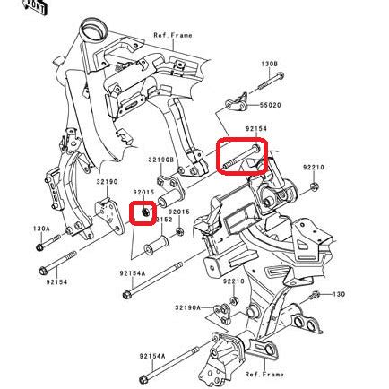 Jual Baut + Mur Rangka Kawasaki ER6N Original, Ready Stock - Jakarta ...