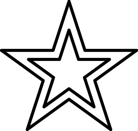 White Star Outline Green Screen