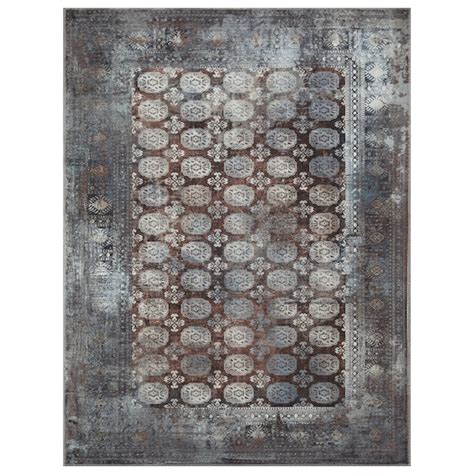 Ottomanson Effect 8 X 10 (ft) Rust Brown Bokhara Indoor Distressed ...