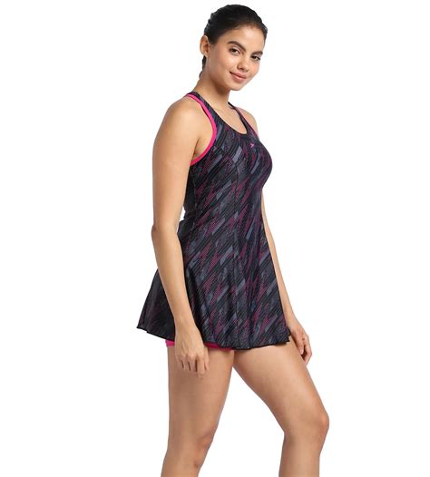 Buy Speedo Hyperboom All Over Printed Racerback Swimdress Essential ...