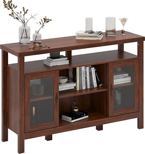 Buy Soges Sideboard Storage Cabinet, Wood Buffet Sideboard with Shelf ...