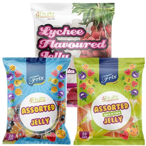 Frix Assorted, Lychee & Nata De Coco Jelly - (300g x 3 Packs) : Amazon ...