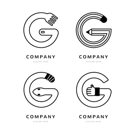 Creative letter g logo templates | Free Vector