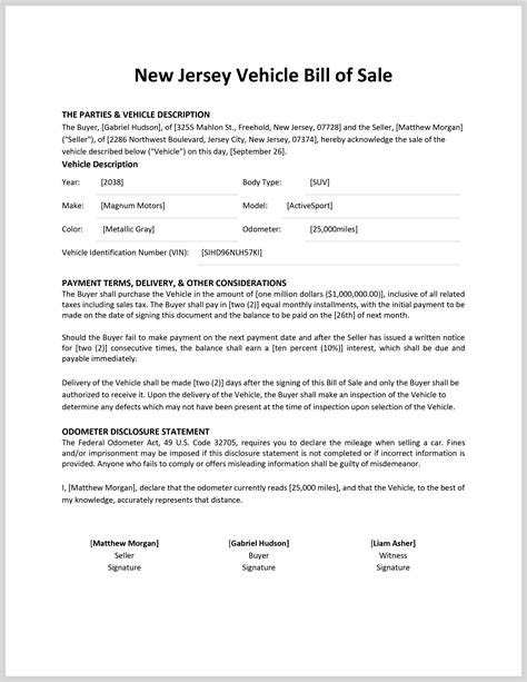 DMV Bill of Sale Template - Google Docs, Word, PDF | Template.net