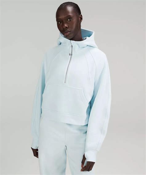 Scuba full zip hoodie Powder Blue and Scuba Oversized half zip Powder ...