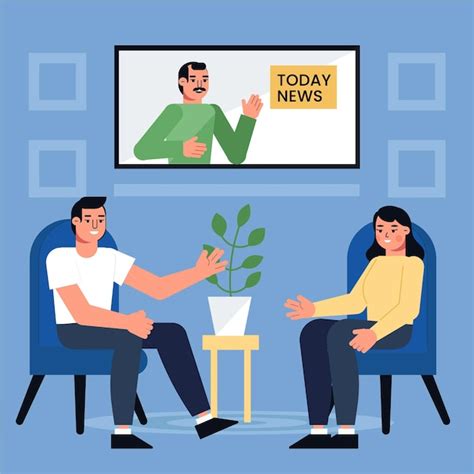 Pessoas assistindo as notícias | Vetor Grátis