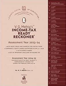 V. G. Mehta's Income Tax Ready Reckoner (DTRR) - April 2023 - 85th ...