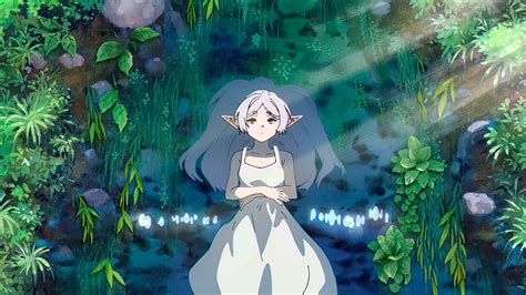 Frieren Forest Waterfall Anime Wallpaper 4K | 4800x2700 | Wallpaper Alchemy