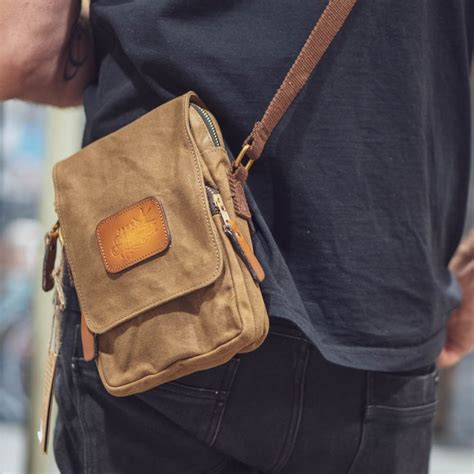 Sling Bag Men Sling Bag Canvas Sling Bag Leather Sling Bag - Etsy