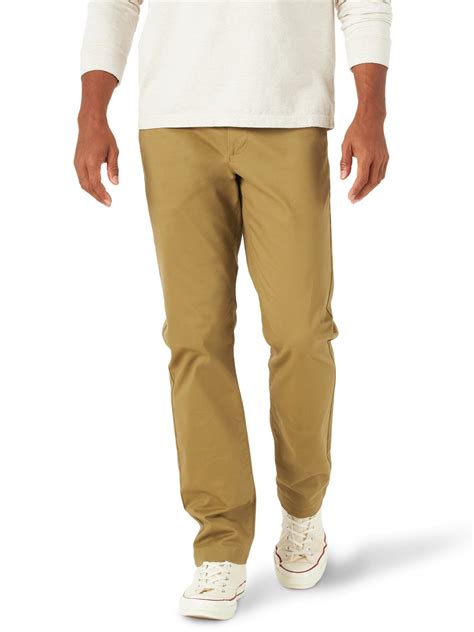 Lee Men's Slim Straight Active Stretch Pant - Elastic Waistband ...