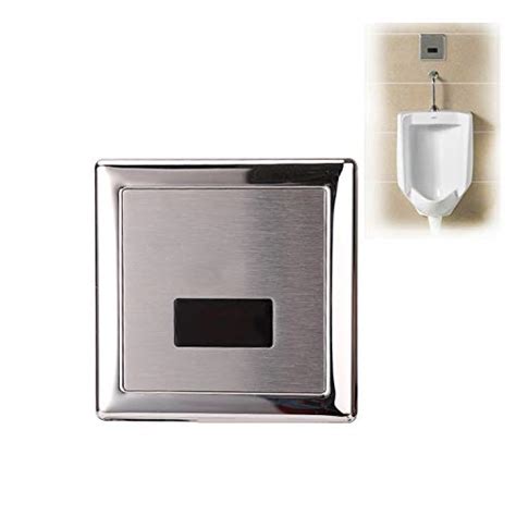 BATH GURU Wall Mounted Stainless Steel Automatic Urinal Flush Sensor ...
