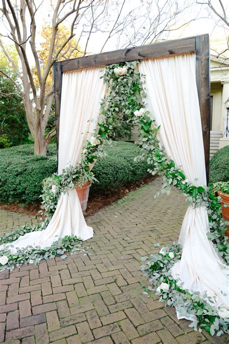 Floral Garland + Ivory Draping Wedding Ceremony Ideas Venue: Ships of ...