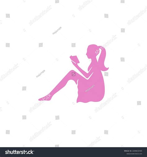 Silhouette Girl Sit On Ground Enjoy Stock Vector (Royalty Free) 2209632545 | Shutterstock - silhouette of a woman