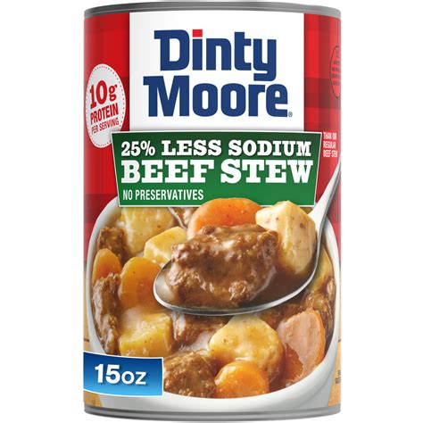 DINTY MOORE Beef Stew 25% Less Sodium 15oz Can - Walmart.com
