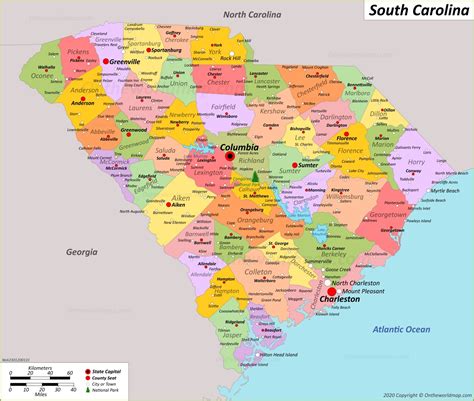 Printable Map Of South Carolina | Plan Your Year Easily!