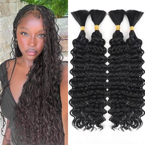 Amazon.com : Deep Bulk Hair For Braiding Hair 26inch 320g Wet And Wavy ...