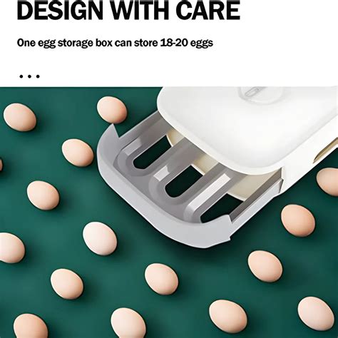 Plastic egg storage box with hollow vent design, protective covered lid ...