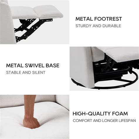COLAMY Swivel Rocking Recliner Chair, Nursery Rocker India | Ubuy