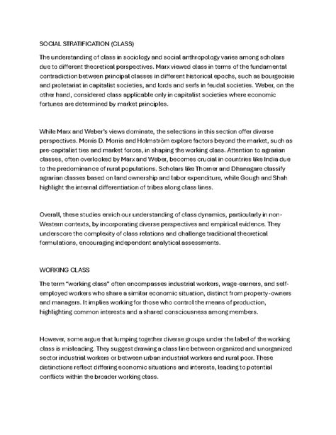 Class^J Social Stratification - SOCIAL STRATIFICATION (CLASS) The ...