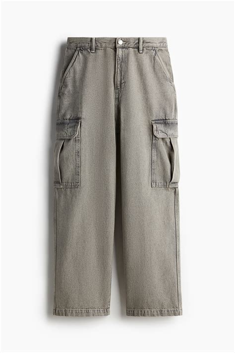 Baggy Cargo Jeans - Beige - Men | H&M IN