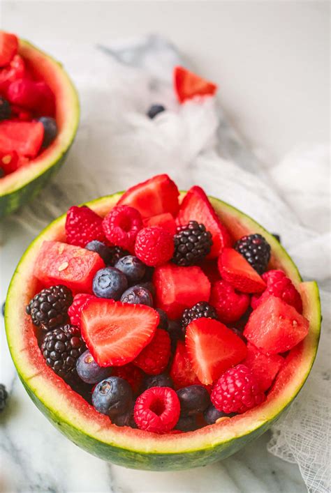 Watermelon Fruit Bowl - Recipes From A Pantry