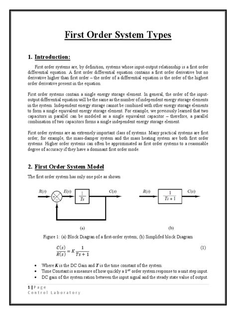 Image result for First Order System