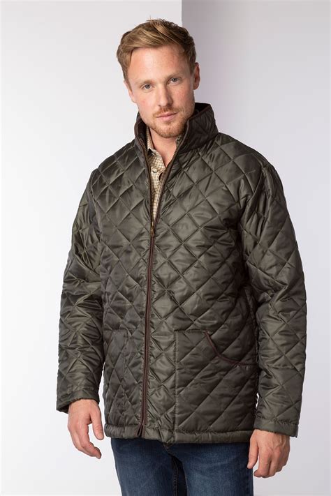 Men's Country Olive Quilted Jacket UK - Rydale