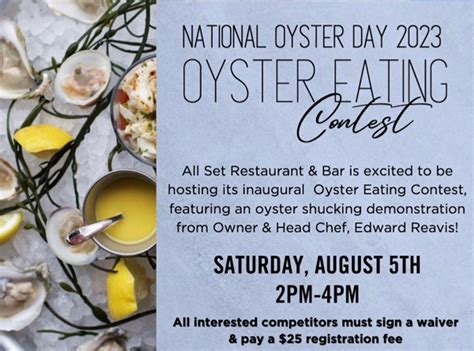 NATIONAL OYSTER DAY 2023 OYSTER EATING CONTEST | Downtown Silver Spring