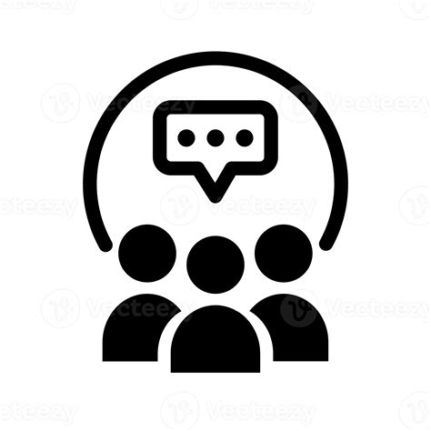 person with bubble for group of discussion icon 17744762 PNG