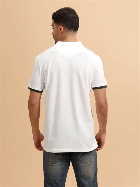Contrast Sleeve Slim Fit T-Shirt | White – Wrogn